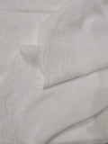 White Chikankari Embroidered Shawl Cotton Lawn Fabric DP-01 - FaisalFabrics.pk