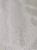 White Chikankari Embroidered Shawl Cotton Lawn Fabric DP-01