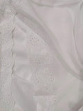 White Chikankari Embroidered Shawl Cotton Lawn Fabric DP-05 - FaisalFabrics.pk