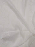 White Chikankari Embroidered Shawl Cotton Lawn Fabric DP-06 - FaisalFabrics.pk