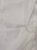 White Chikankari Embroidered Shawl Cotton Lawn Fabric DP-07 - FaisalFabrics.pk