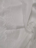 White Chikankari Embroidered Shawl Cotton Lawn Fabric DP-07