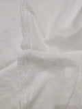 White Chikankari Embroidered Shawl Cotton Lawn Fabric DP-14