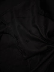 Jet Black Chikankari Embroidered Border Shawl Cotton Lawn Fabric DP-19 - FaisalFabrics.pk