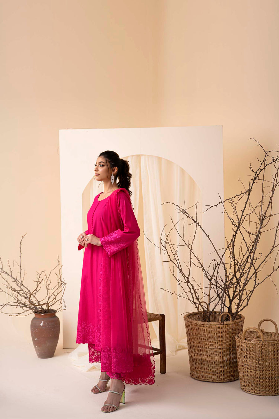 Nuriyaa Winter Pret Embroidered Khaddar 3 Piece Suit - Noor-e-Chasham