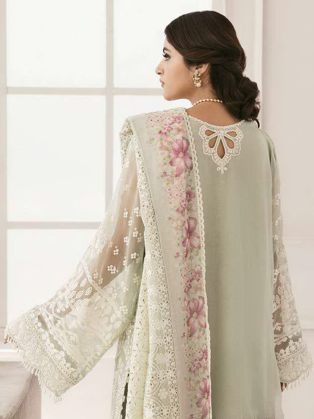 Baroque Chantelle Embroidered Chiffon Unstitched 3Piece BQU-CH11-D01