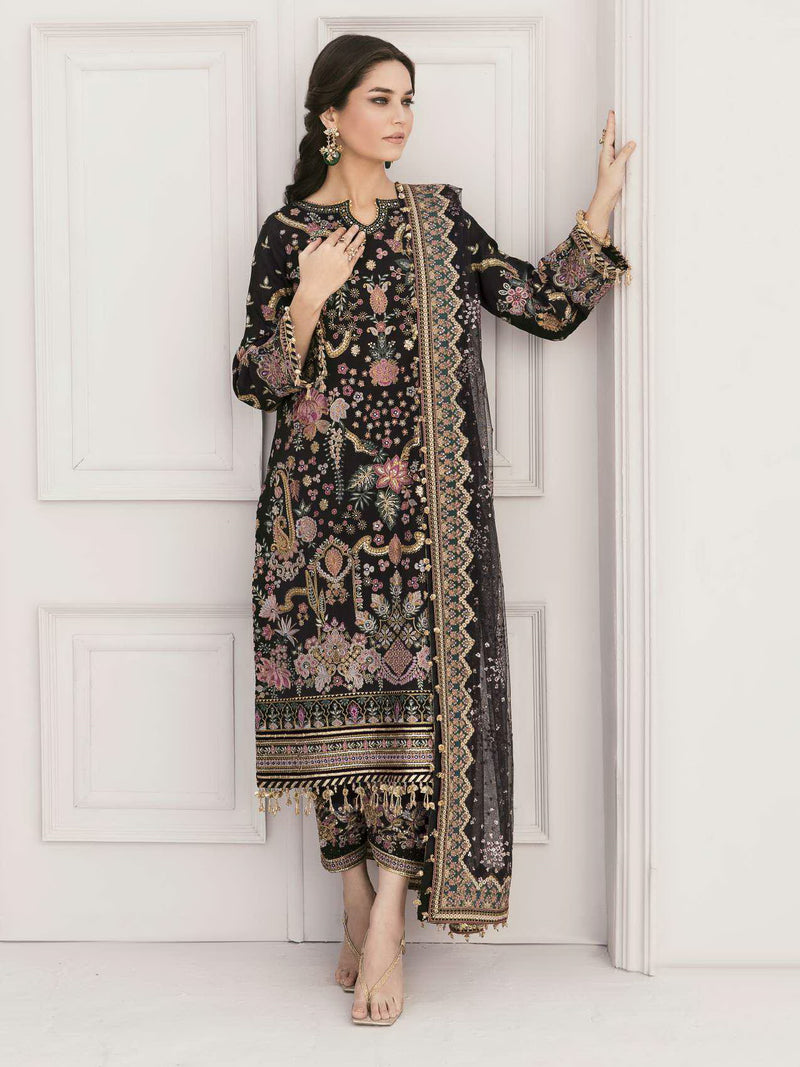 Baroque Chantelle Embroidered Raw Silk Unstitched 3Piece BQU-CH11-D04