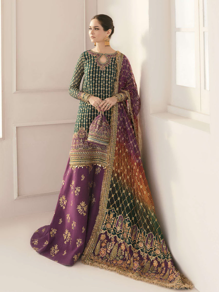 Baroque Chantelle Embroidered Chiffon Unstitched 3Piece BQU-CH11-D06
