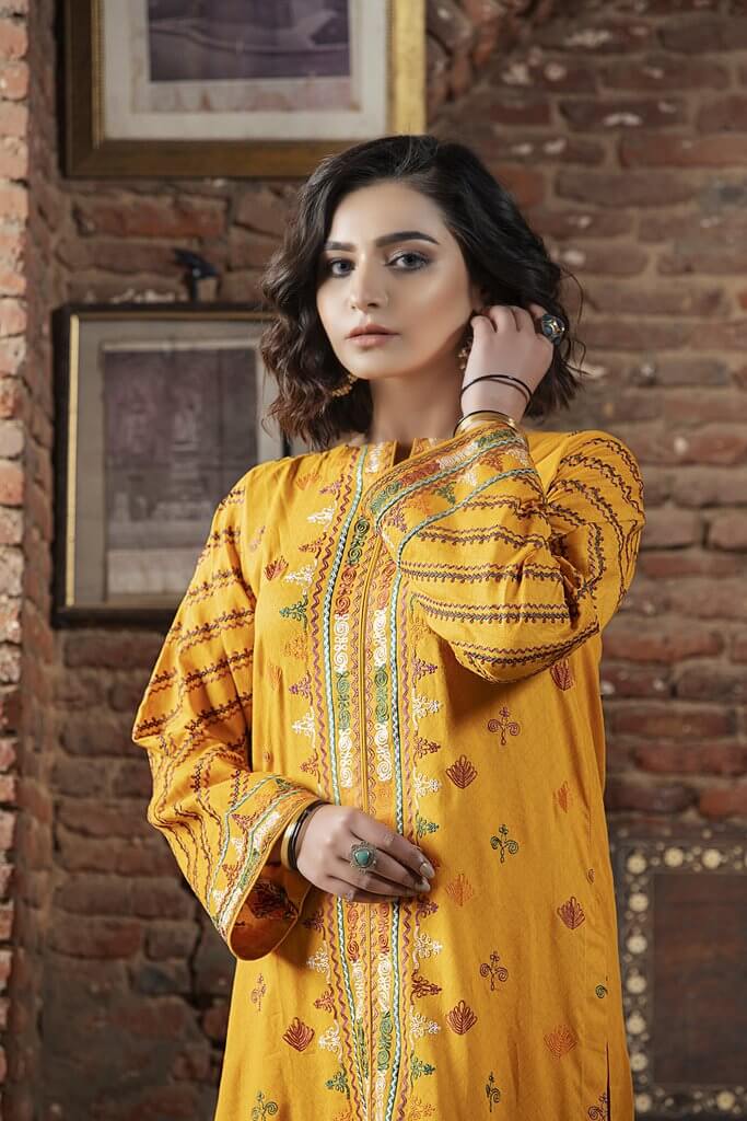 Lakhany Komal Embroidered Lawn Unstitched 2 Piece Suit EC-2181 - FaisalFabrics.pk