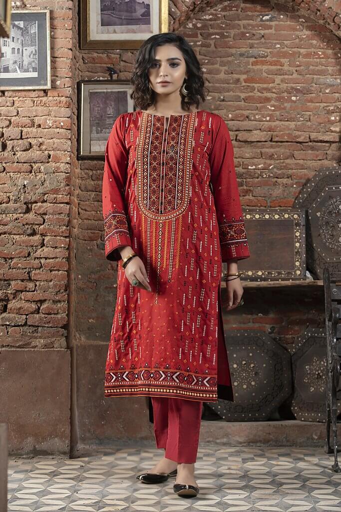 Lakhany Komal Embroidered Lawn Unstitched 2 Piece Suit EC-2184 - FaisalFabrics.pk