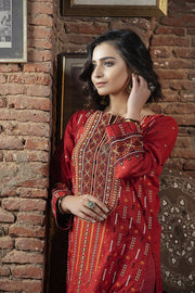 Lakhany Komal Embroidered Lawn Unstitched 2 Piece Suit EC-2184 - FaisalFabrics.pk