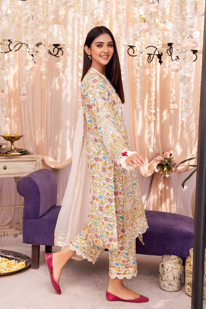 Charizma Signature Festive Embroidered Lawn Unstitched 3Pc Suit ED23-02