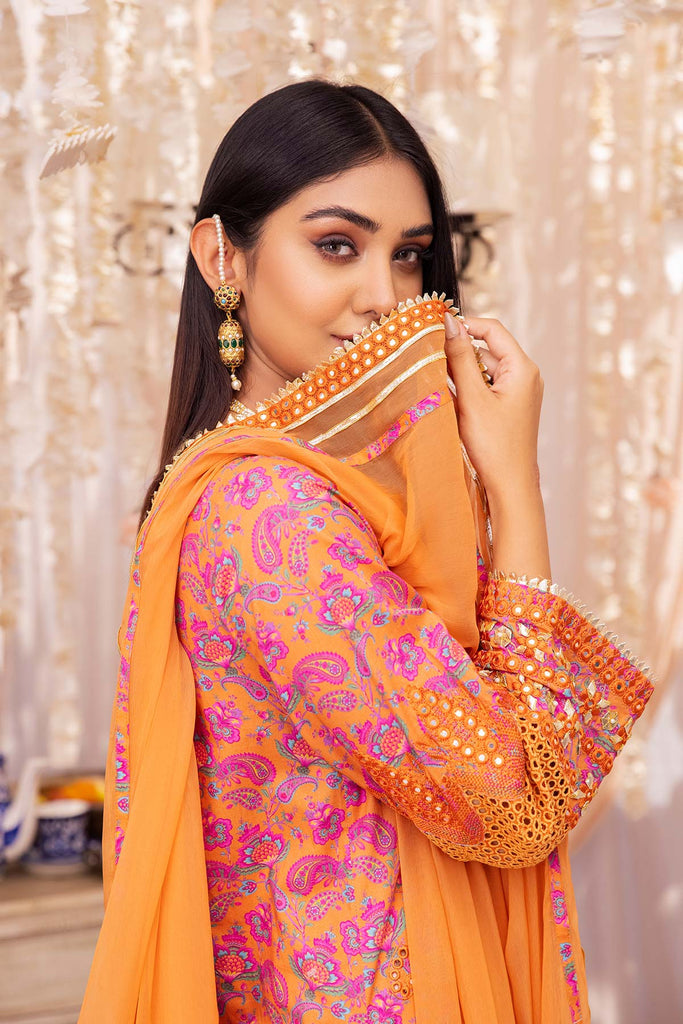 Charizma Signature Festive Embroidered Lawn Unstitched 3Pc Suit ED23-05