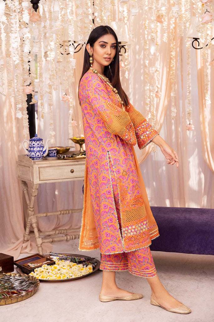 Charizma Signature Festive Embroidered Lawn Unstitched 3Pc Suit ED23-05