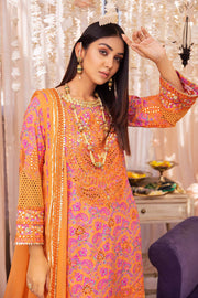 Charizma Signature Festive Embroidered Lawn Unstitched 3Pc Suit ED23-05