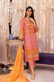 Charizma Signature Festive Embroidered Lawn Unstitched 3Pc Suit ED23-05