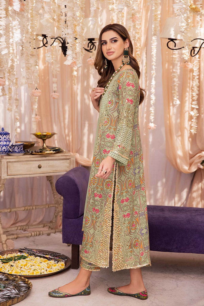 Charizma Signature Festive Embroidered Lawn Unstitched 3Pc Suit ED23-06