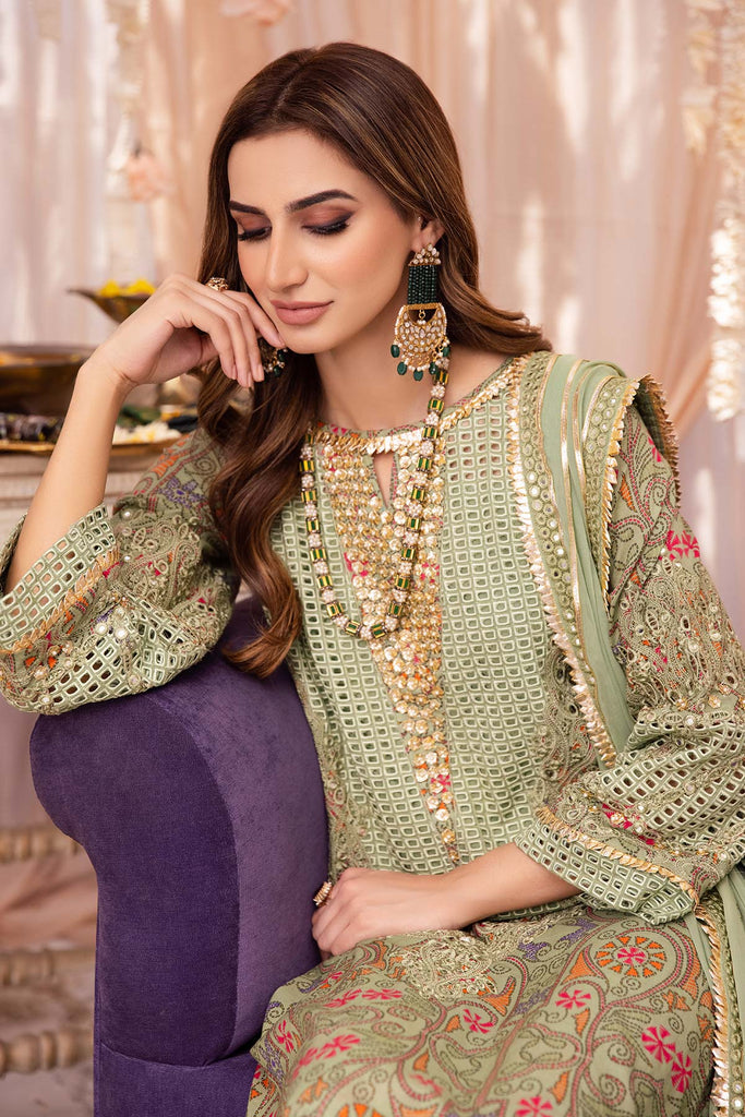 Charizma Signature Festive Embroidered Lawn Unstitched 3Pc Suit ED23-06