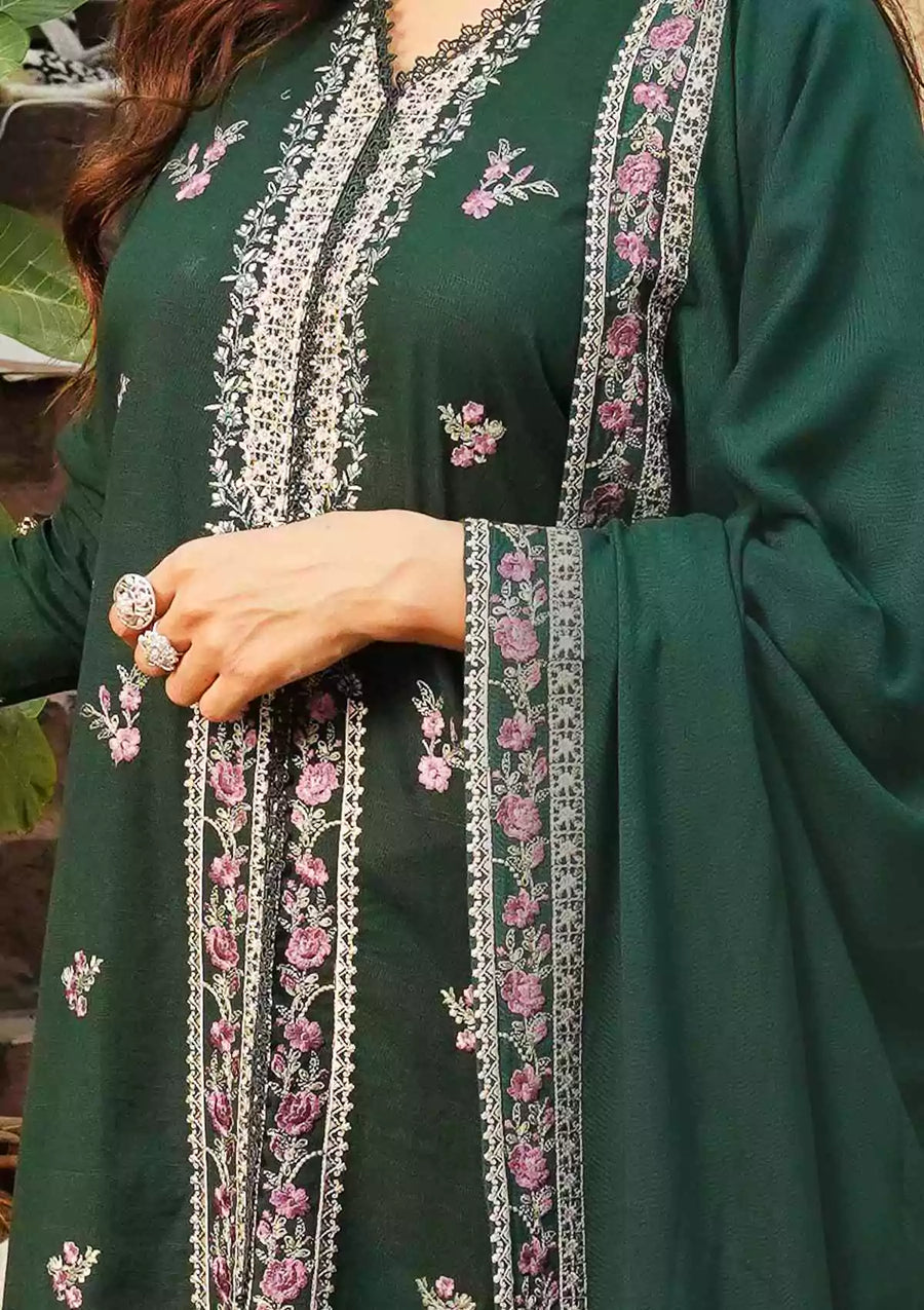 Elaf Premium Embroidered Khaddar Unstitched 3Pc Suit EKW-1B ARZOO