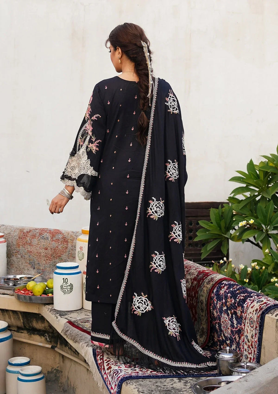 Elaf Premium Embroidered Khaddar Unstitched 3Pc Suit EKW-2 BANAFSH
