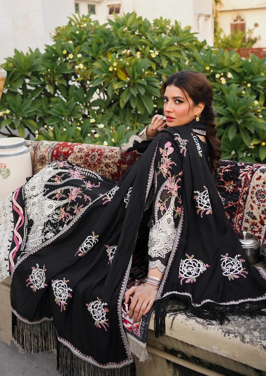 Elaf Premium Embroidered Khaddar Unstitched 3Pc Suit EKW-2 BANAFSH