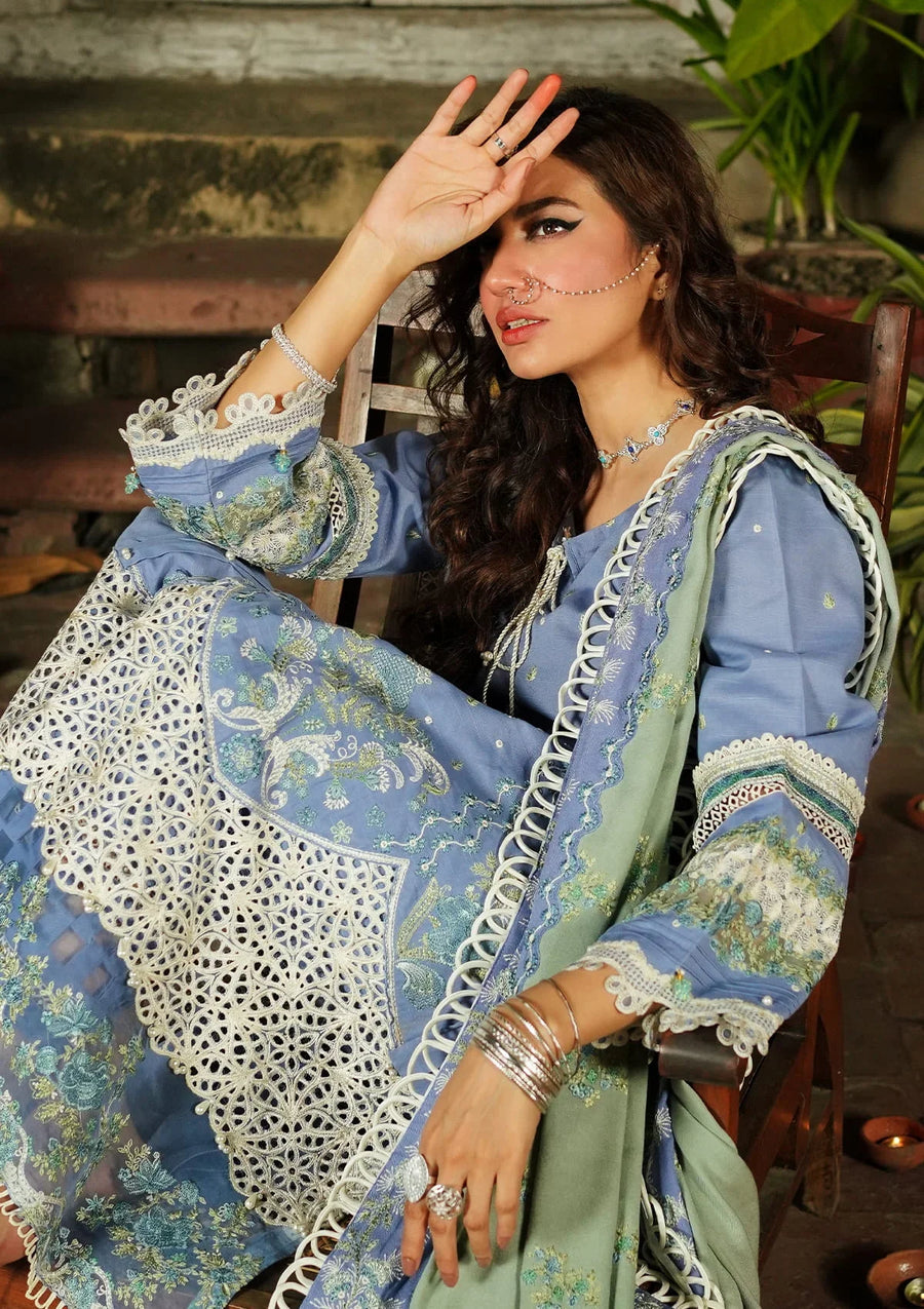 Elaf Premium Embroidered Khaddar Unstitched 3Pc Suit EKW-4B AFSANA