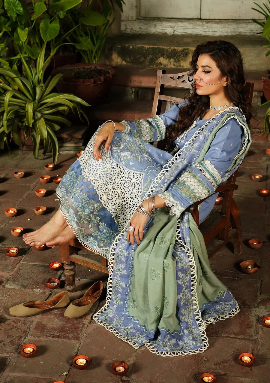 Elaf Premium Embroidered Khaddar Unstitched 3Pc Suit EKW-4B AFSANA