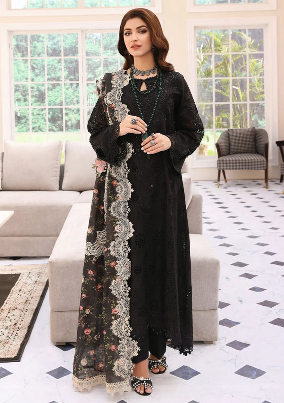 Elaf Premium Festive Chikankari Lawn Unstitched 3Pc Suit ELC-02A ECLIPSE