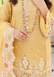 Elaf Premium Festive Chikankari Lawn Unstitched 3Pc Suit ELC-03A DAFFODIL