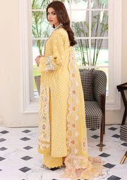 Elaf Premium Festive Chikankari Lawn Unstitched 3Pc Suit ELC-03A DAFFODIL