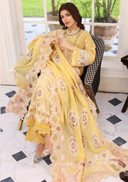 Elaf Premium Festive Chikankari Lawn Unstitched 3Pc Suit ELC-03A DAFFODIL