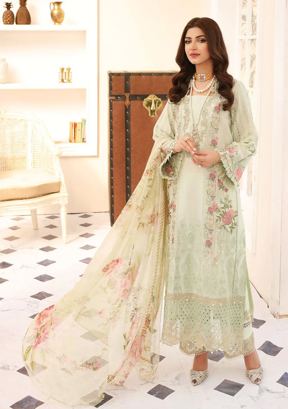 Elaf Premium Festive Chikankari Lawn Unstitched 3Pc Suit ELC-09 HOPE