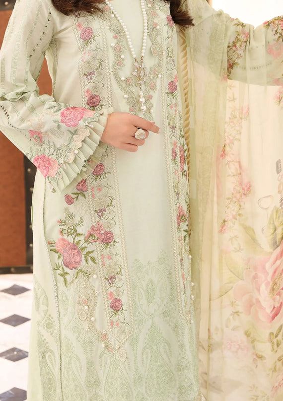 Elaf Premium Festive Chikankari Lawn Unstitched 3Pc Suit ELC-09 HOPE