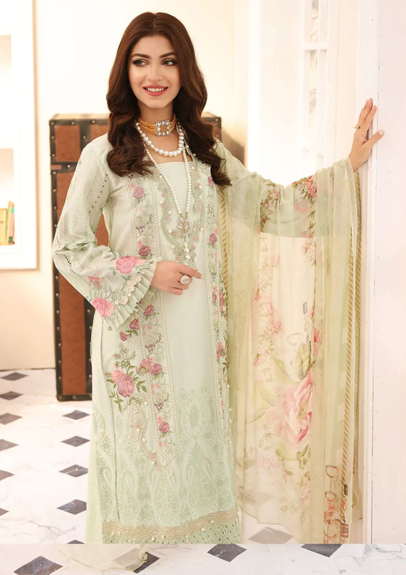 Elaf Premium Festive Chikankari Lawn Unstitched 3Pc Suit ELC-09 HOPE