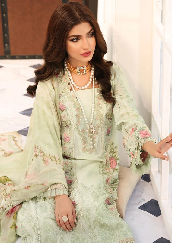 Elaf Premium Festive Chikankari Lawn Unstitched 3Pc Suit ELC-09 HOPE
