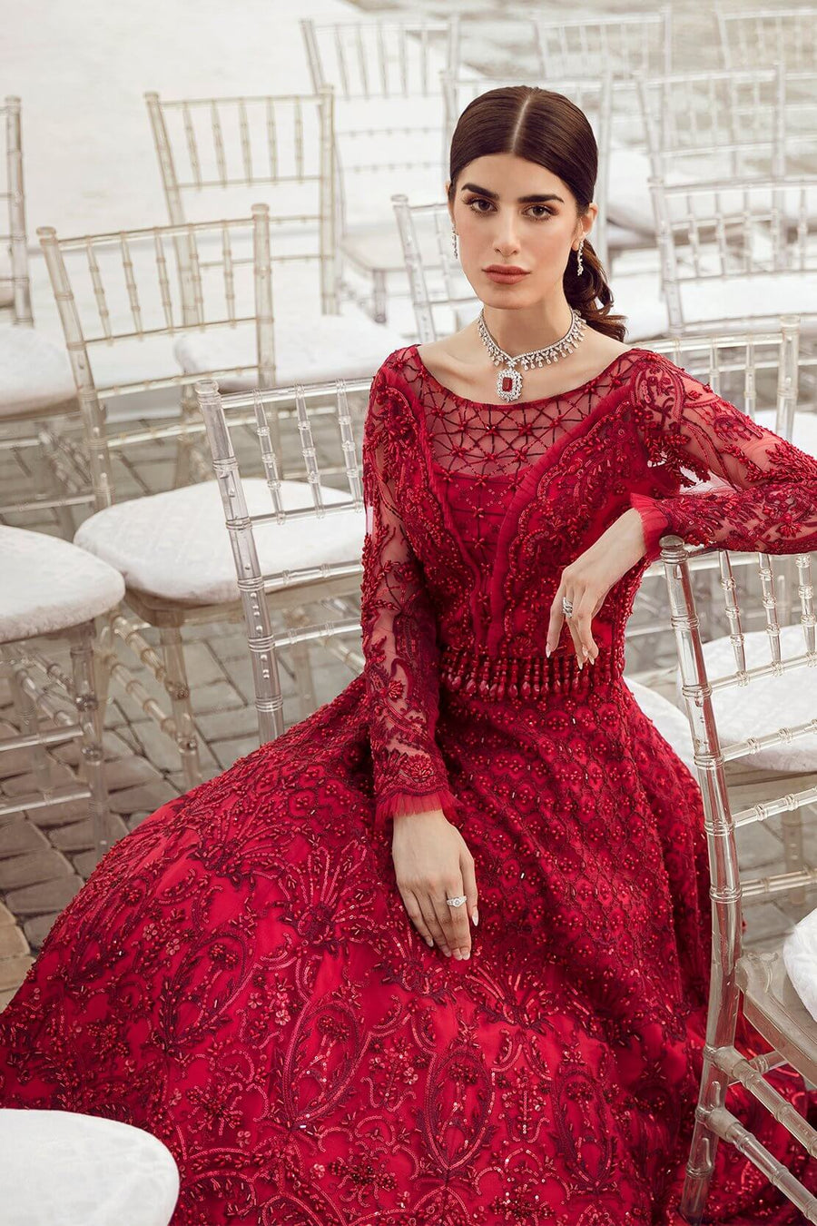 Reign Reignaissance Luxury Wedding Unstitched 3Pc Suit - ELENA - FaisalFabrics.pk