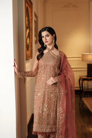 FARASHA Lueur Unstitched Embroidered Luxury Chiffon Suit 05-ELORA