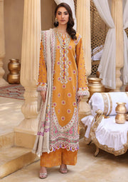 ELAF Premium Luxury Winter Unstitched Khaddar 3Pc Suit ELW-03- SUNSTONE