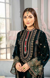 Asimah Khan Makhmal Festive Unstitched Velvet 3Pc Suit - EMERALD