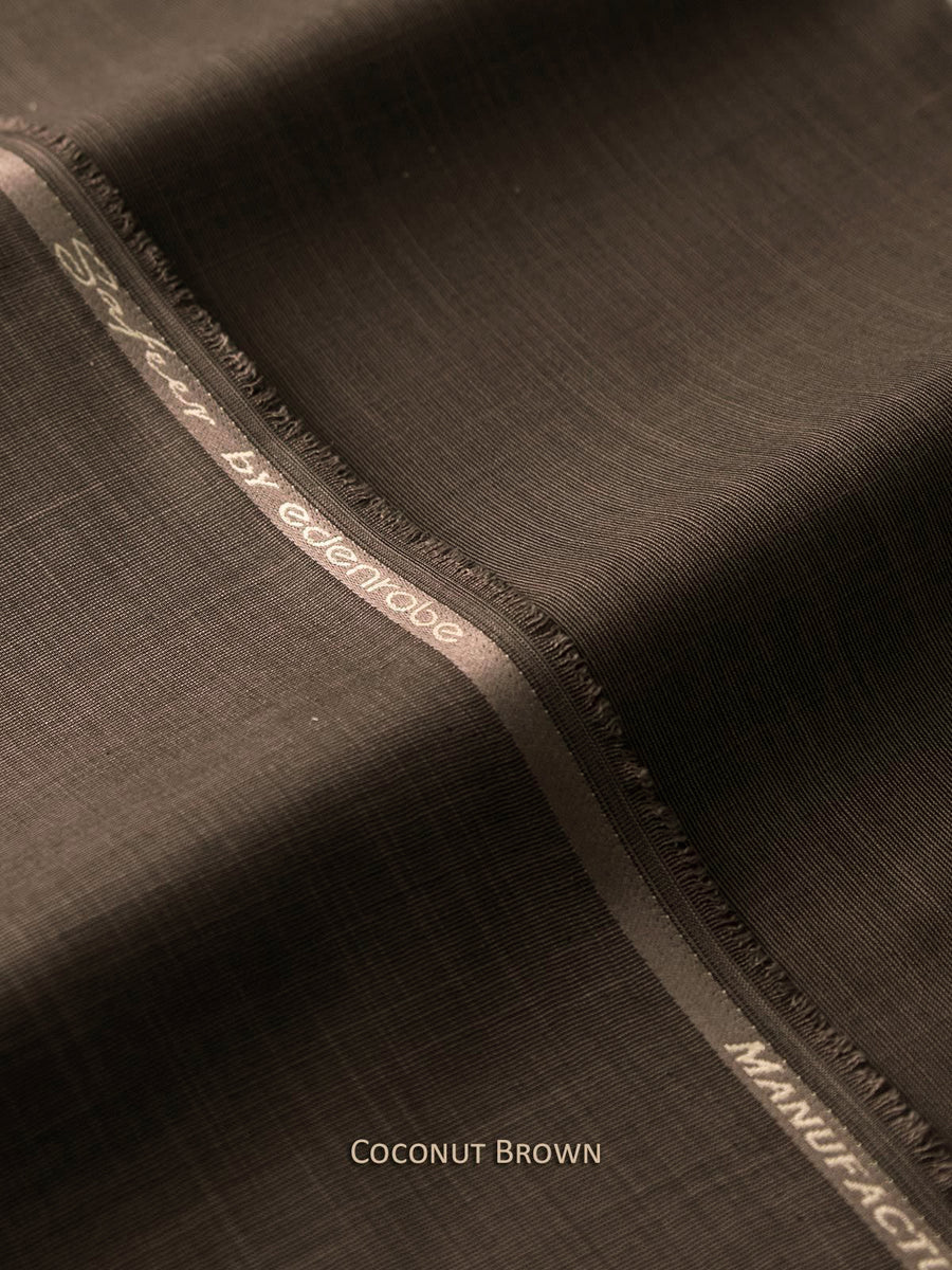 Safeer by edenrobe Embroidered Blended Fabric For Winter Merino Coconut Brown - FaisalFabrics.pk