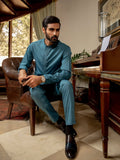 Safeer by edenrobe Men’s Blended Fabric For Winter Lavish Blue - FaisalFabrics.pk