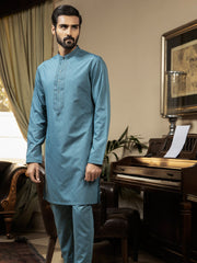 Safeer by edenrobe Men’s Blended Fabric For Winter Lavish Blue - FaisalFabrics.pk
