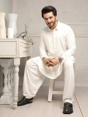 Safeer by edenrobe EMUB20-Mint Off White Men’s Blended Fabric For Winter - FaisalFabrics.pk