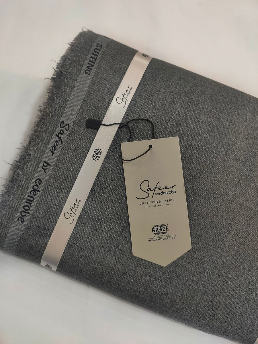 Safeer by edenrobe Tide Grey Men's Blended Fabric For Winter - FaisalFabrics.pk