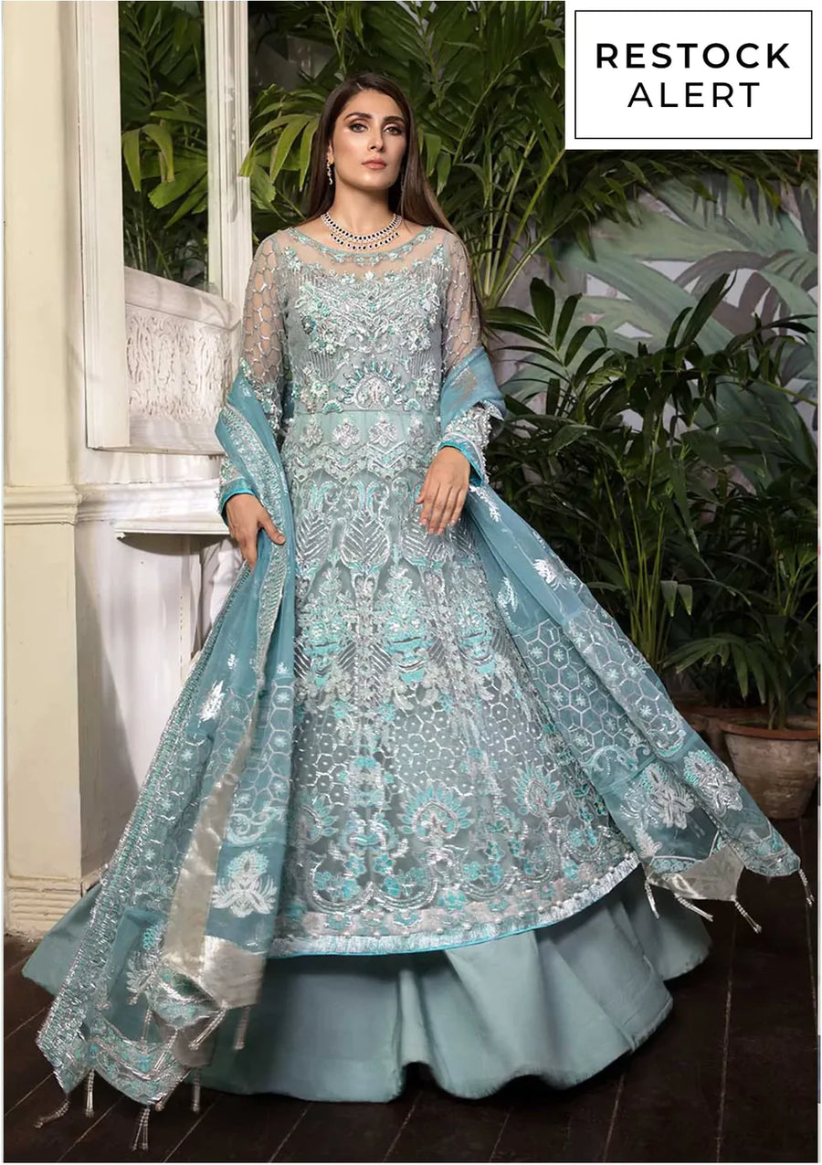 Elaf Celebrations Luxury Handwork Unstitched Suit EOC-10 Royal Turquoise