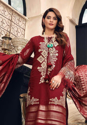 Elaf Premium Festive Chikankari Lawn 2021 Unstitched 3pc Suit EPF-08 - FaisalFabrics.pk
