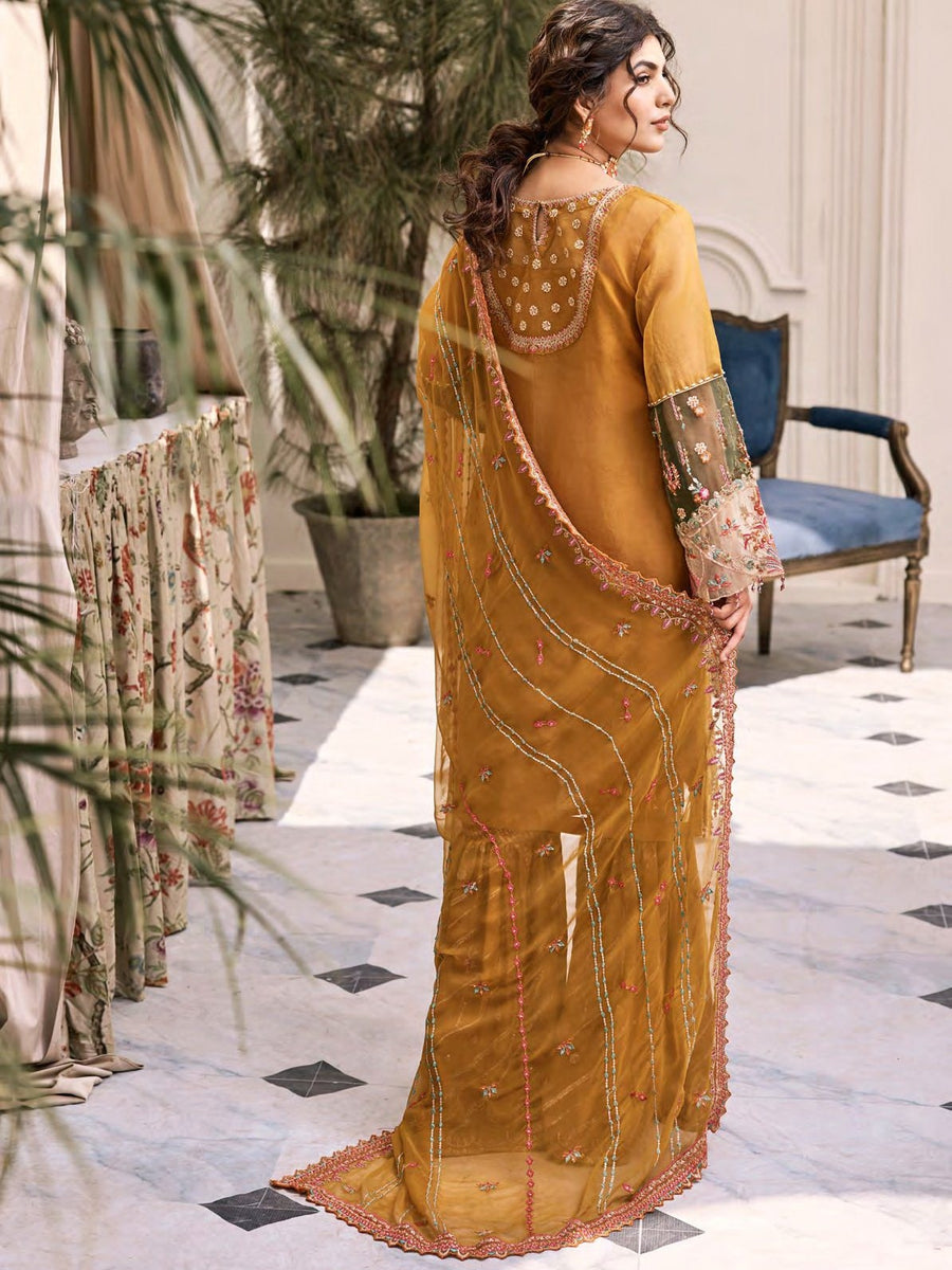 Eshaal by Emaan Adeel Embroidered Organza Unstitched 3Pc Suit ESH-02