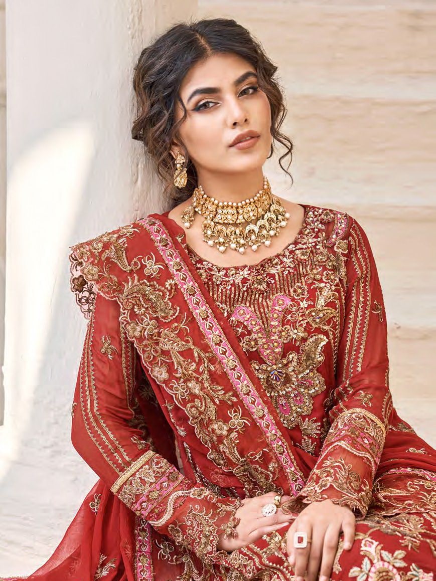 Eshaal by Emaan Adeel Embroidered Chiffon Unstitched 3Pc Suit ESH-04