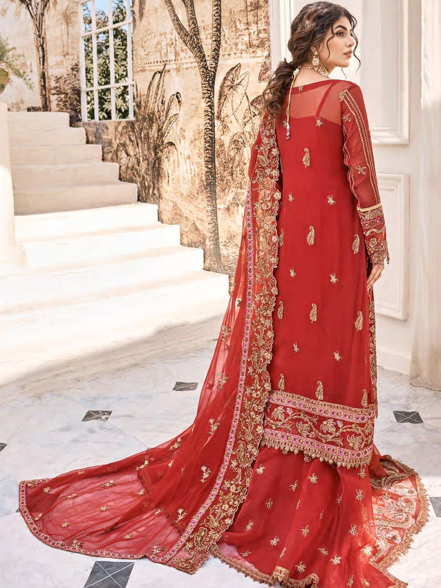 Eshaal by Emaan Adeel Embroidered Chiffon Unstitched 3Pc Suit ESH-04