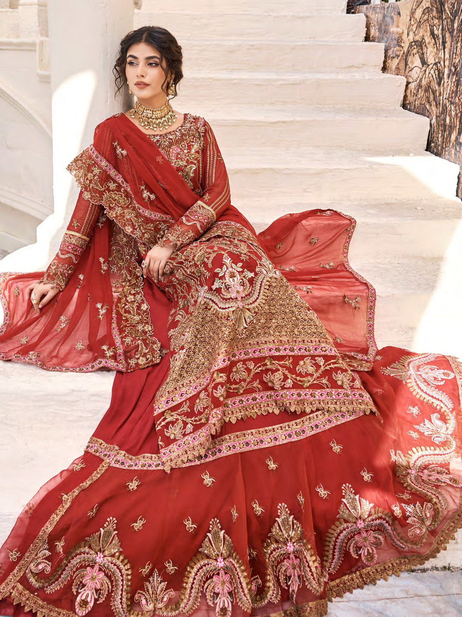 Eshaal by Emaan Adeel Embroidered Chiffon Unstitched 3Pc Suit ESH-04